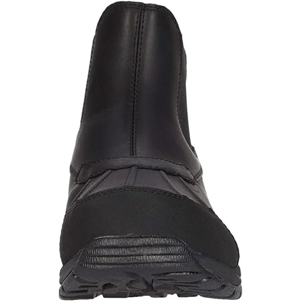 UGG Butte Chelsea leather fur waterproof black boot. Size: 11